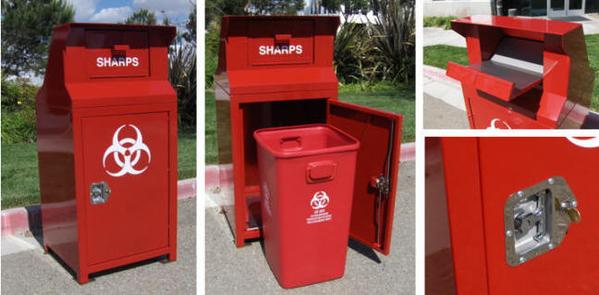 used sharps bins and containers